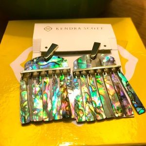 Kendra Scott earrings. Abalone